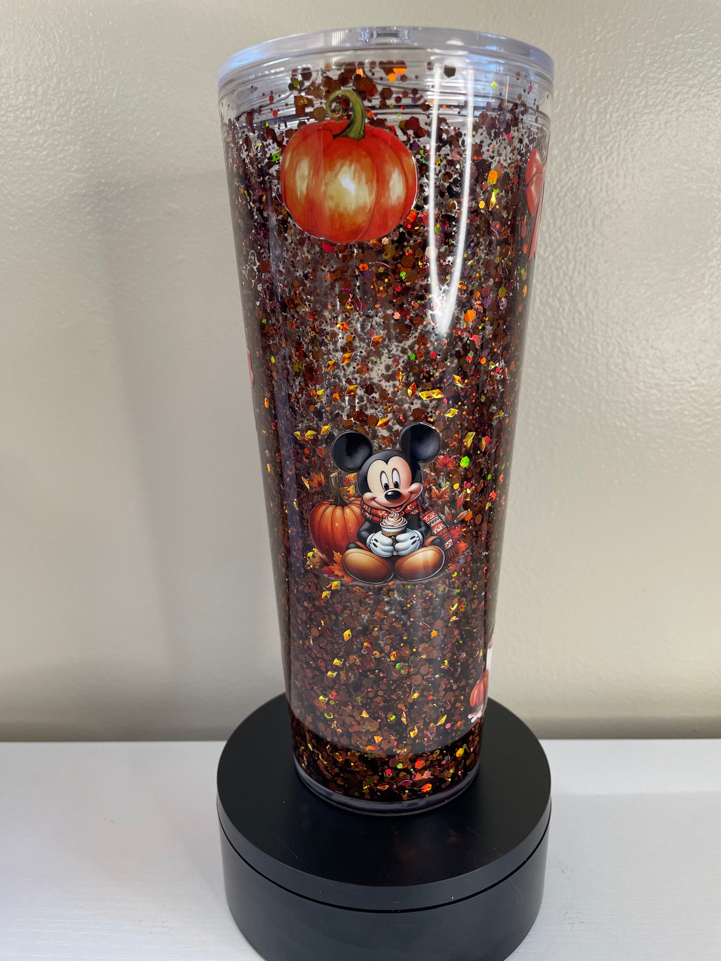 Fall Mouse 24oz Snowglobe Tumbler