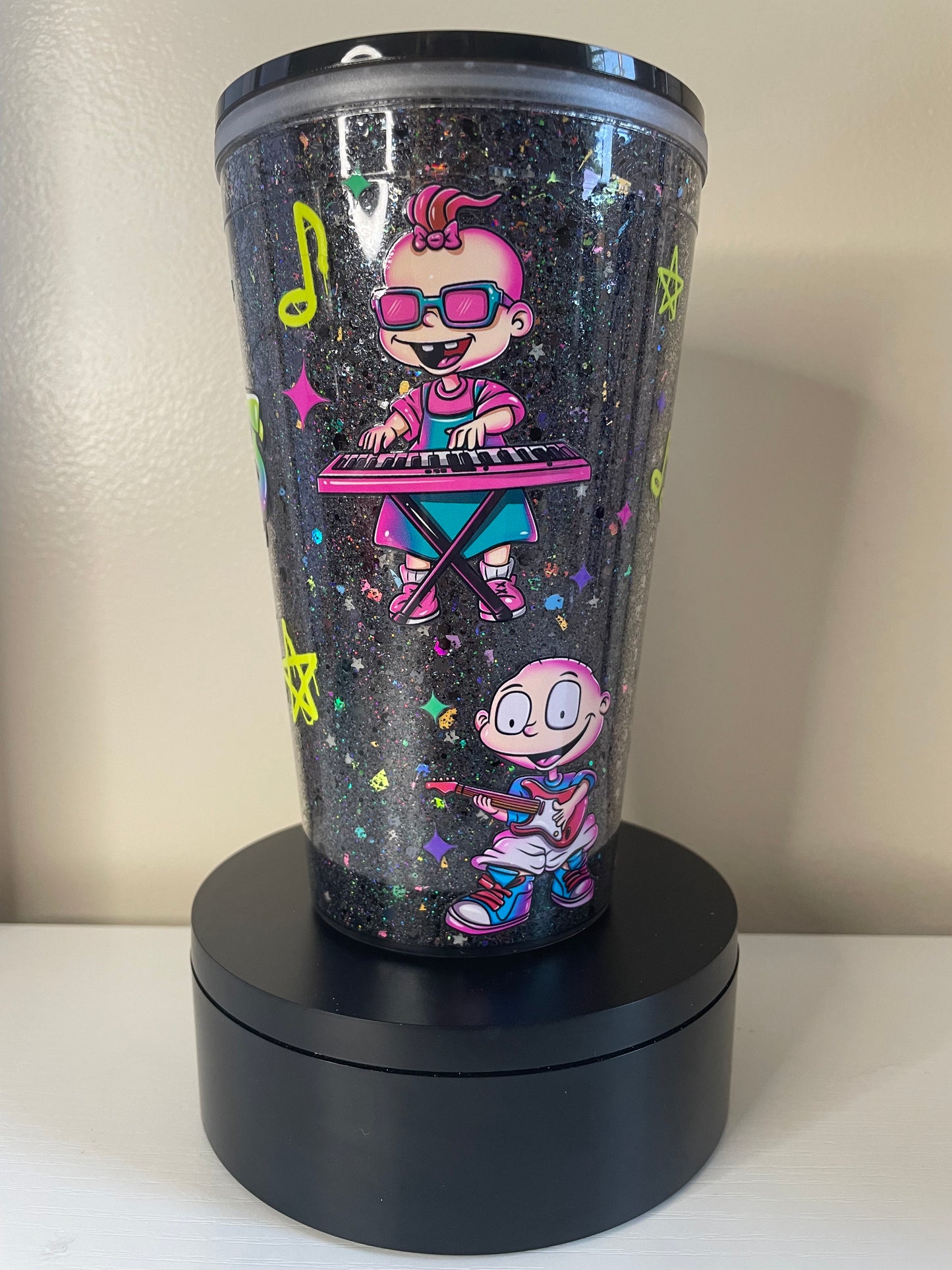 Nostalgia 16 oz Glitter Globe Tumbler