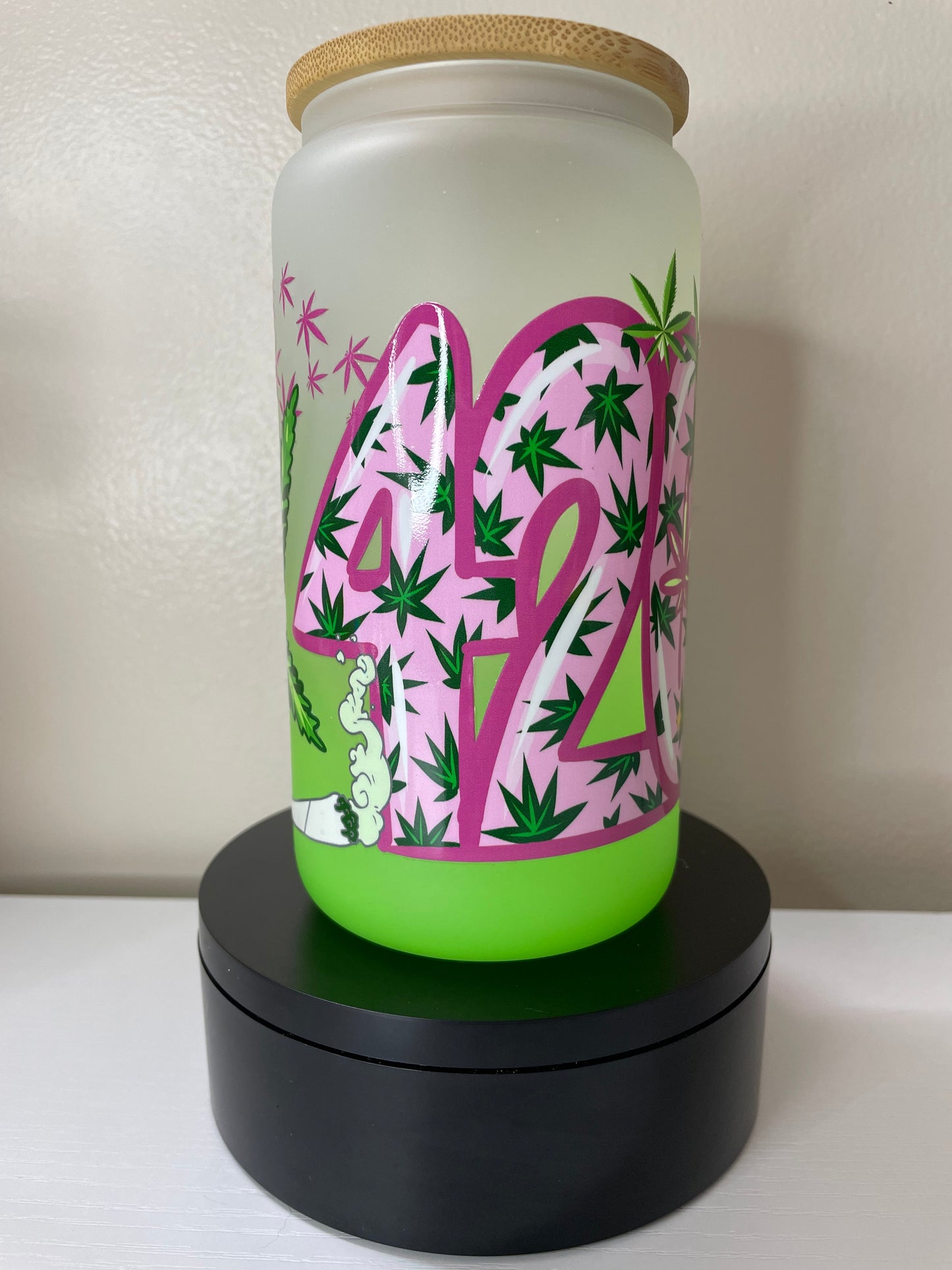 420 16oz glass tumbler