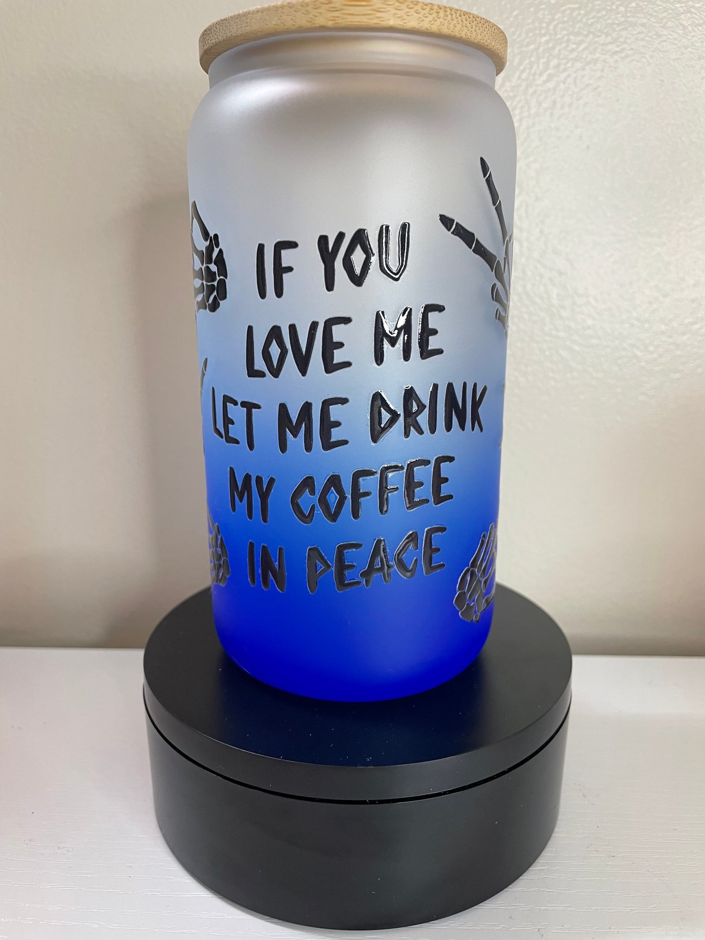 Coffee 16oz glass tumbler