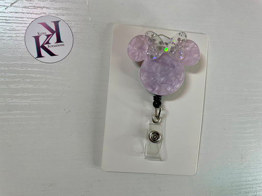 Pink Mouse Badge Reel