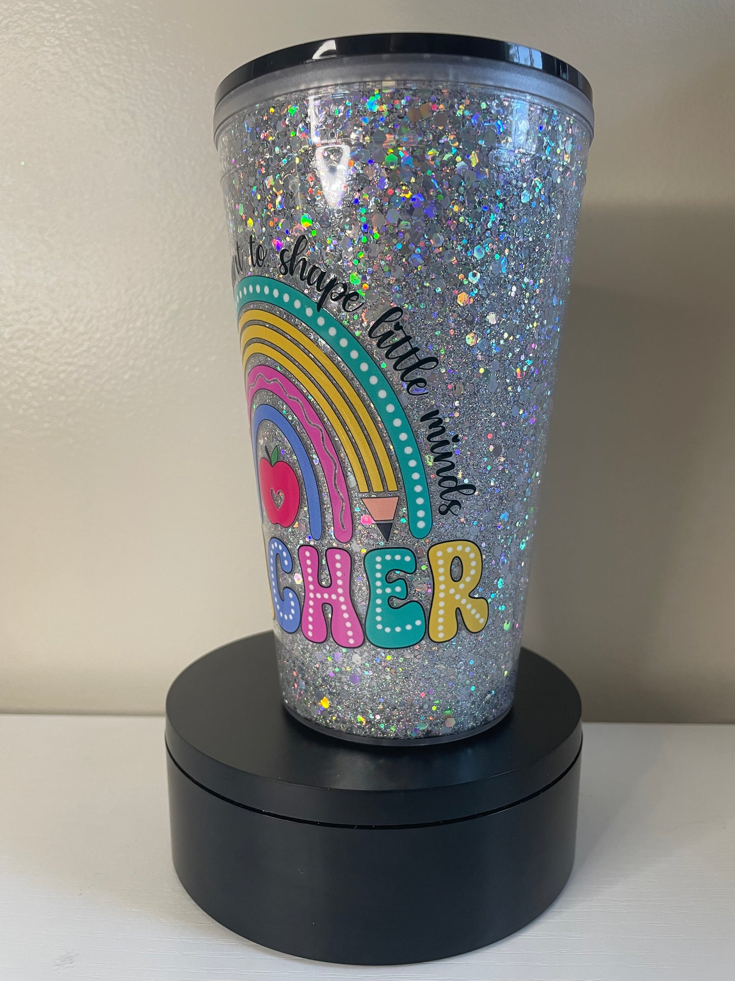 Teacher 16oz Glitterglobe tumbler