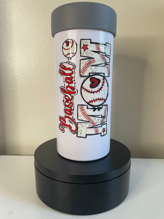 Baseball Mom 12 oz Can Koozie
