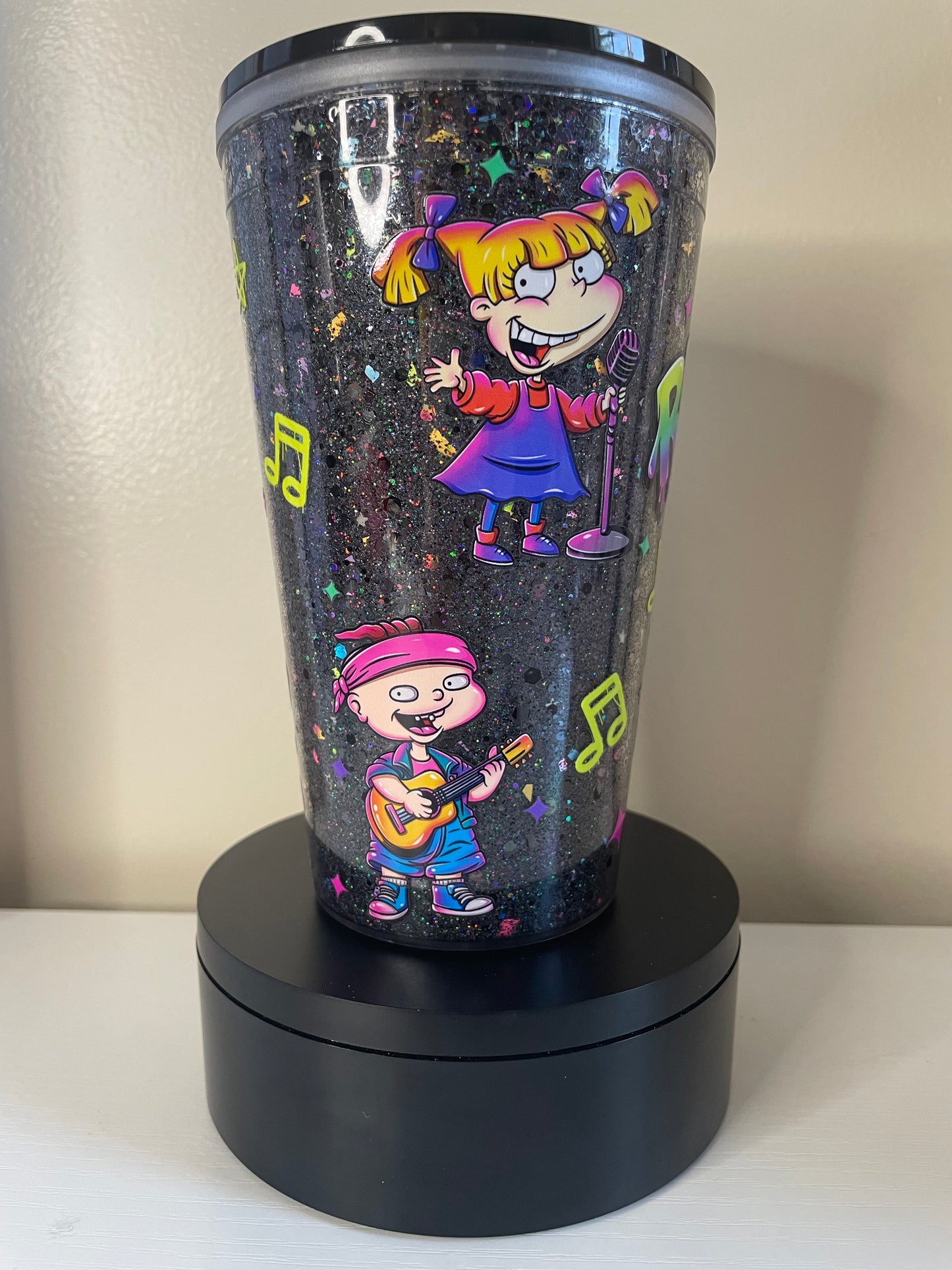 Nostalgia 16 oz Glitter Globe Tumbler