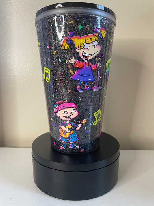 Nostalgia 16 oz Glitter Globe Tumbler