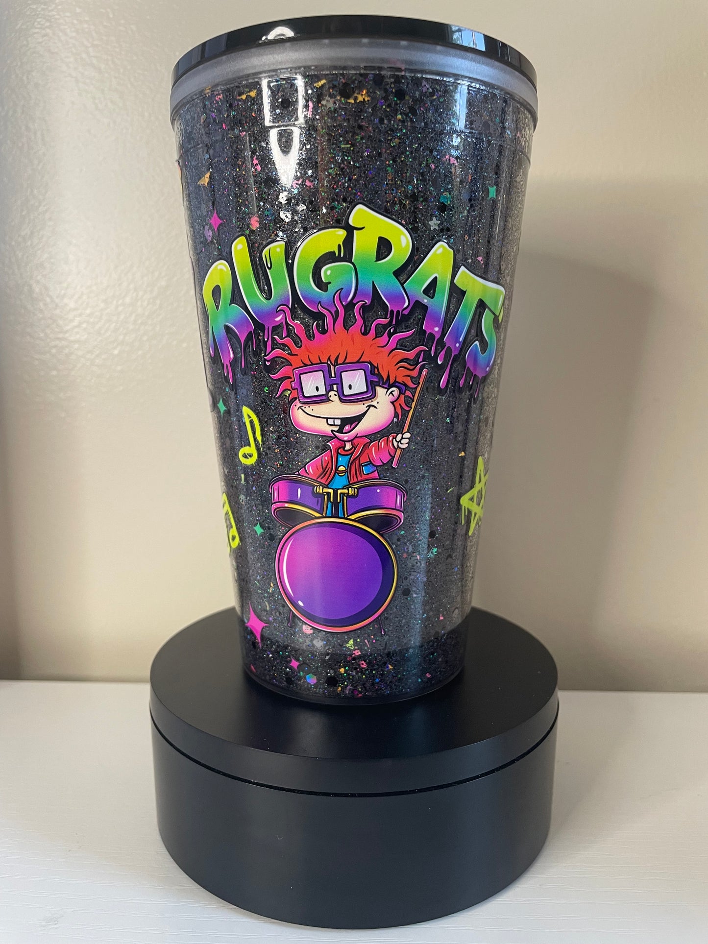 Nostalgia 16 oz Glitter Globe Tumbler