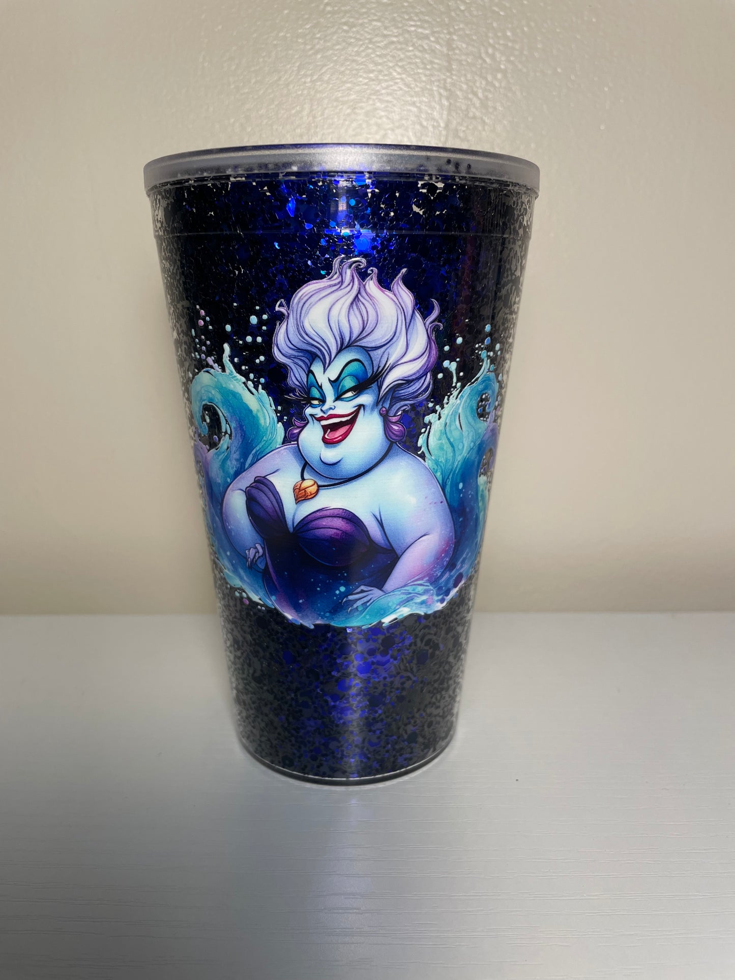Sea witch 16oz glitterglobe tumbler